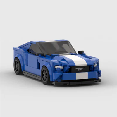 Ford Mustang Hoonicorn Car Speed Champion Racer Building Block